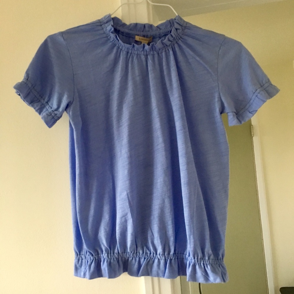 Bordeaux ruffle top
